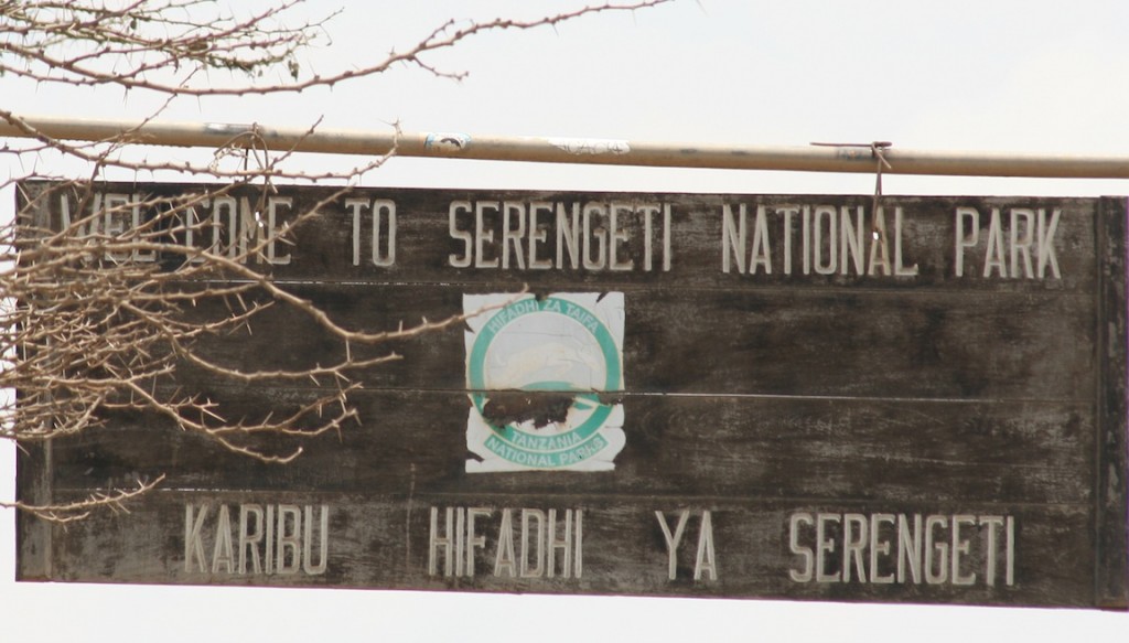 Serengeti National Park Sign