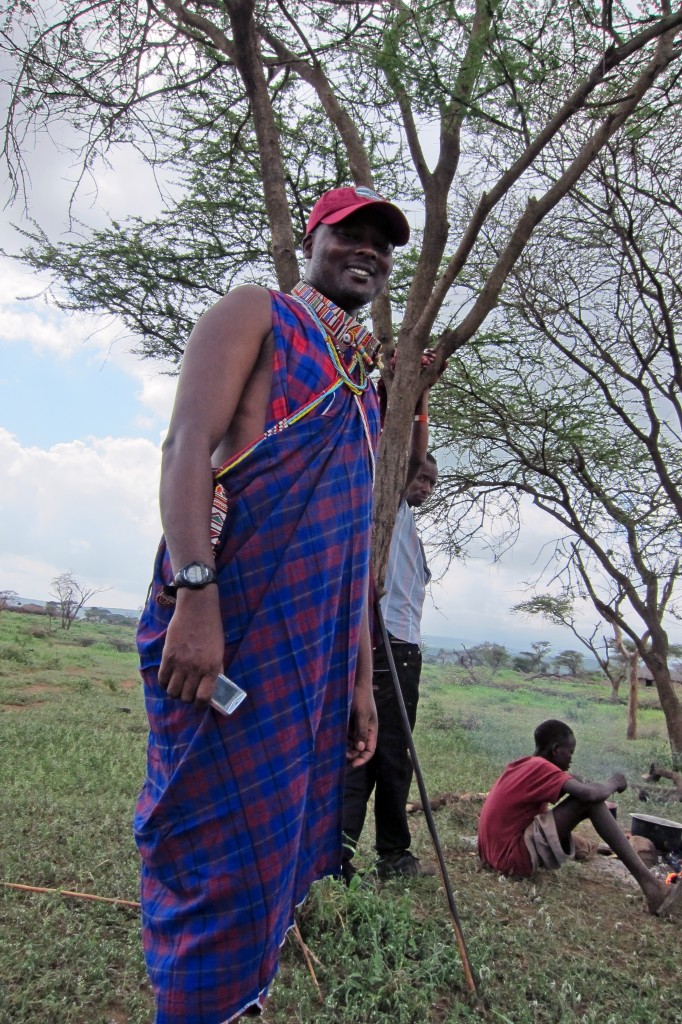 Patrick in his comfortable Maasai dress