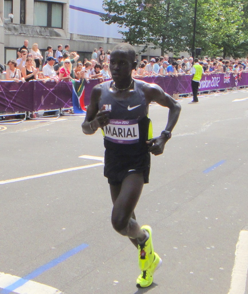 Guor Marial (Independant Olympic Athlete) London 2012 Mens Marathon