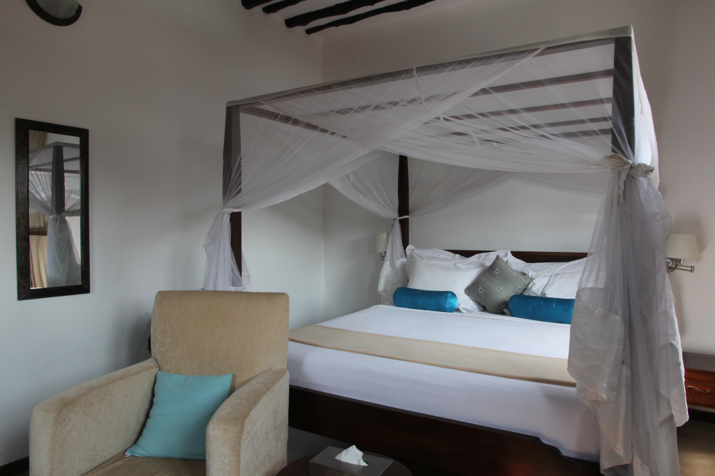 Our bedroom at the Kisiwa House in Stone Town
