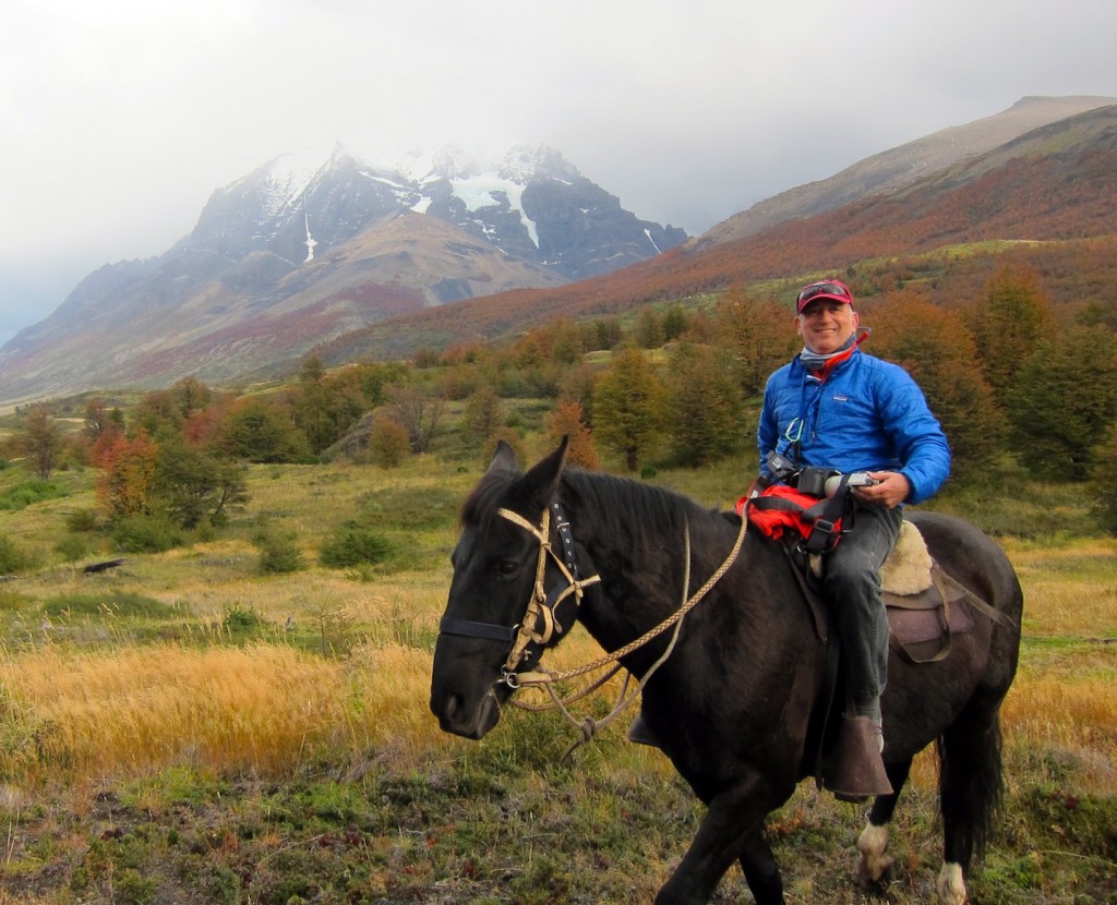 Alan Feldstein on Horseback, Torres del Paine National Park