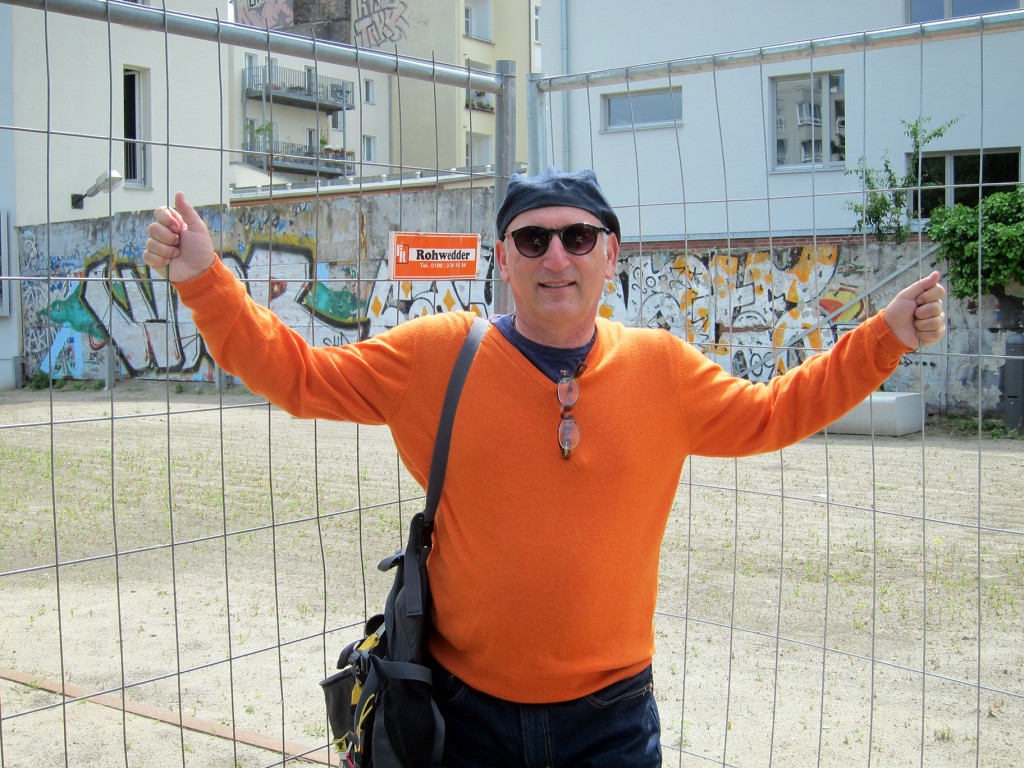 Alan Feldstein In Front of Some of the Berlin Wall
