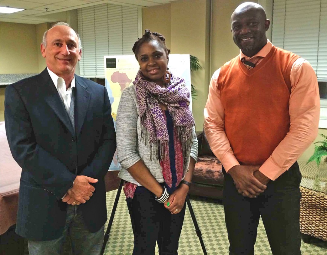 Alan with First Secretary of Tourism Marsha Holdway and Zambian Honorary Counsel Robert Sichinga