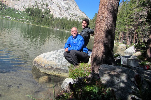Alan Feldstein and Son at Young Lake, Yosemite National Park