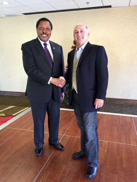 Alan Feldstein and Ambassador Masilingi